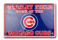 Chicago Cubs Wrigley Field Metal Parking Sign
