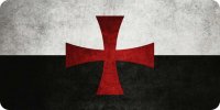 Flag Of The Templars Photo License Plate