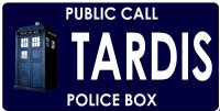 Tardis Public Call Police Box Photo License Plate