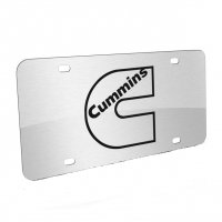 Cummins Logo Stainless Steel License Plate