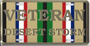 Desert Storm Veteran License Plate