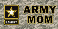 Army Mom Camo Photo License Plate