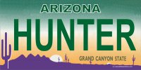 Arizona HUNTER Photo License Plate