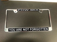 POW MIA You Are Not Forgotten Thintop Chrome Frame