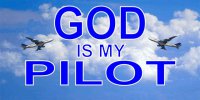 God Is My Pilot Photo License Plate