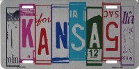 Kansas Cut Style License Plate