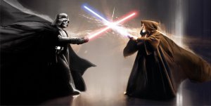 Obi Wan And Darth Vader Star Wars Photo License Plate