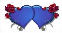 Blue Hearts with Roses Airbrush License Plate