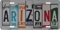 Arizona Cut Style License Plate