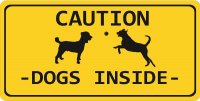 Caution Dogs Inside Photo License Plate