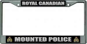 Royal Canadian Mounted Police Chrome License Plate Frame