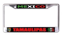 Mexico Tamaulipas Chrome License Plate Frame