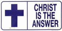 Christ is the Answer License Plate