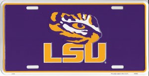 LSU Tigers Purple License Plate