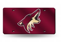 Phoenix Coyotes Red Laser License Plate