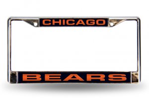 Chicago Bears Laser Chrome License Plate Frame