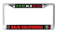 Mexico Baja California Chrome License Plate Frame