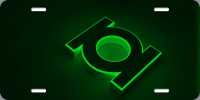 Green Lantern Logo 3 Photo License Plate