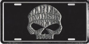 Harley-Davidson Willie G. Skull License Plate