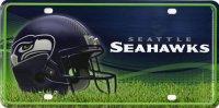 Seattle Seahawks Metal License Plate