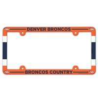 Denver Broncos Full Color Plastic License Plate Frame