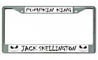 Jack Skellington Pumpkin King Chrome License Plate Frame