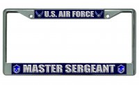 U.S. Air Force Master Sergeant Photo License Plate Frame