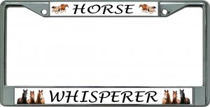 Horse Whisperer Chrome License Plate Frame