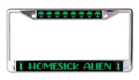 Homesick Alien Chrome License Plate Frame