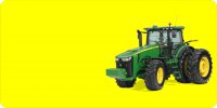 John Deere Tractor Offset On Yellow Photo License Plate