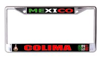 Mexico Colima Chrome License Plate Frame