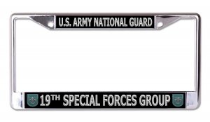 U.S. Army National Guard 19th Special Forces Group Chrome Frame