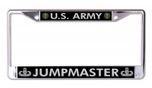 U.S. Army Jumpmaster Chrome License Plate Frame