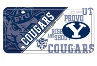 Brigham Young Cougars Metal License Plate