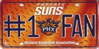 Phoenix Suns #1 Fan Metal License Plate