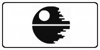 Star Wars Death Star Photo License Plate