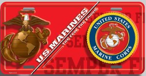 U.S. Marines Metal License Plate