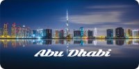 Abu Dhabi At Night Photo License Plate