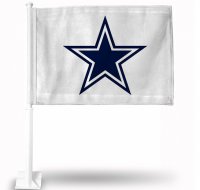 Dallas Cowboys White Car Flag