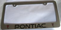 Pontiac Solid Brass License Plate Frame