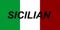 Sicilian On Italian Flag Photo License Plate