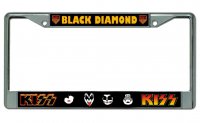 KISS Black Diamond Chrome License Plate Frame