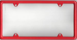 Zinc Alloy Red Metal License Plate Frame