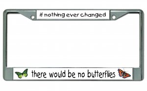 If Nothing Ever Changed Butterfly Photo License Plate Frame