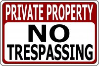 Private Property No Trespassing Photo Parking Sign