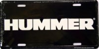 Hummer Black License Plate