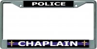 Police Chaplain Chrome License Plate Frame
