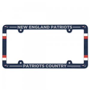 New England Patriots Full Color Plastic License Plate Frame