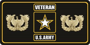 U.S. Army Veteran Warrant Officer Photo License Plate