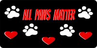 All Paws Matter Photo License Plate